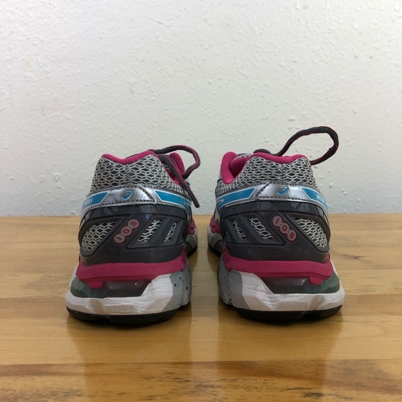 ASICS Gel Fortify Athletic Sneakers Gray Pink Blue Women’s Sz 9.5 - Picture 4 of 16